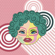 Retro style portrait of a young woman