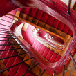 Foto: wooden spiral steps in old house wooden spiral steps in old house