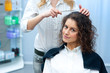 woman in hair salon