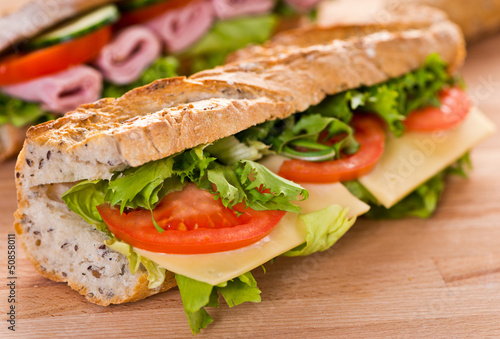 Photo: Vegetable and cheese sandwich Vegetable and cheese sandwich