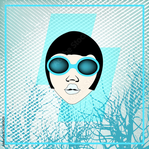 Vector: Ice Girl, Flyer for an Indie Club or DJ Set Ice Girl, Flyer for an Indie Club or DJ Set