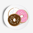 Serving of delicious doughnuts