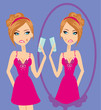 girl with a pimple