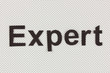 Word Expert on silvery background