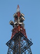 Various antenna against blue sky