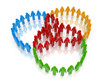 Overlapping circles with People Figures