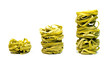 Italian pasta fettuccine Tagliatelle Nahaufnahme Isoliert weiß