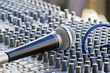 Microphone on the sound mixer