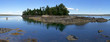 Panorama of island and boats
