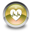 Yellow Green Glossy Pictogram "Cardiology"