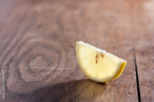 Photo: Half a slice of a lemon Half a slice of a lemon