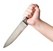 hand with a knife