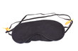 Black blindfold isolated on white