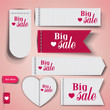 Set of bubbles, stickers, labels, tags "Big Sale". Vector templa