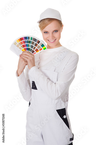 Photo: Professional young painter woman Professional young painter woman