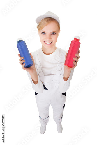 Photo: Professional young painter woman Professional young painter woman