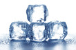 Ice cubes isolated on white