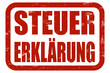 Grunge Stempel rot STEUERERKLÄRUNG