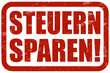 Grunge Stempel rot STEUERN SPAREN!