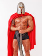 Standing in position topless warrior