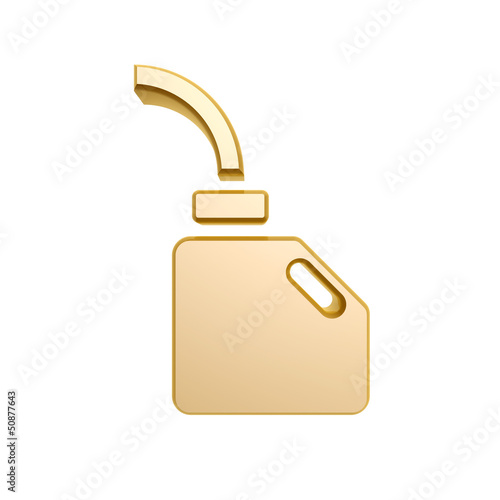 Illustration: golden engine oil symbol golden engine oil symbol