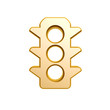 Illustration: golden traffic light symbol golden traffic light symbol