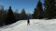 Snowboarder out of the slope