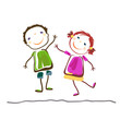 little boy and girl