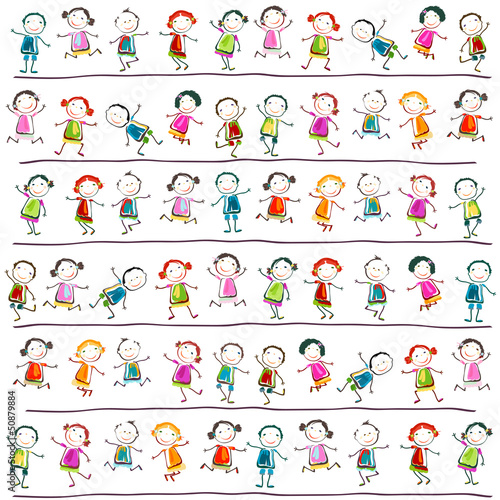 Vector: happy children happy children