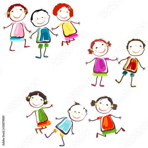 Vector: happy children happy children