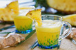 Pineapple with ginger juice