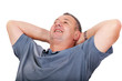 Photo: Man leans back Man leans back