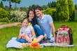 Family picnicking