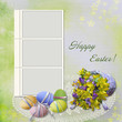 Easter greeting card with frame