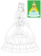 The page with exercises for kids - coloring book