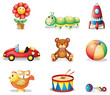 Different kinds of toys for children