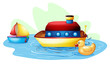 Toys at the pond