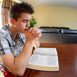 Latin Teenager Praying