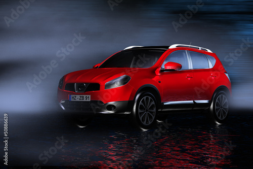 Illustration: SUV im Morgennebel SUV im Morgennebel