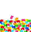 Abstract background made from colorful puzzle pieces