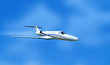 private jet in the air