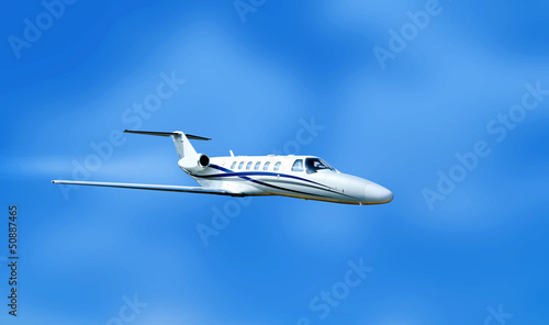 Photo: private jet in the air private jet in the air