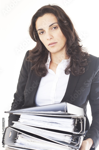 Photo: Frau ueberarbeitet Frau ueberarbeitet