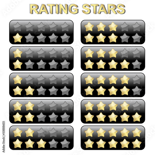 Vector: Rating Stars - 0 bis 10 Rating Stars - 0 bis 10