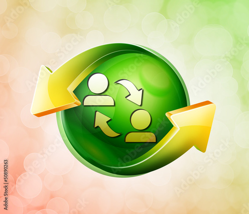 Illustration: On behalf of the spring green icon On behalf of the spring green icon