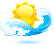 Sun on blue sky