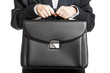 Businessman hand holding briefcase