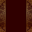 Vector red & gold frame with oriental ornament