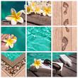 Collage carré piscine
