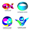 Set - abstract logos